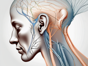 The inner ear highlighting the vestibular nerve