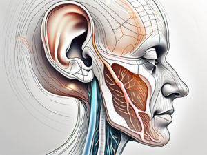 The inner ear highlighting the vestibular nerve