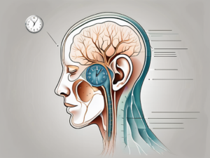 The human ear anatomy focusing on the vestibular nerve