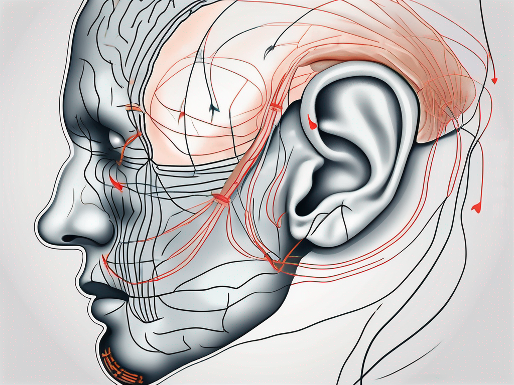 The inner ear structure highlighting the vestibular nerve