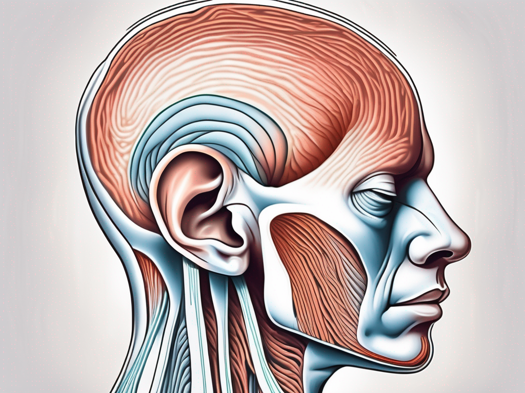 The inner ear highlighting the vestibular nerve